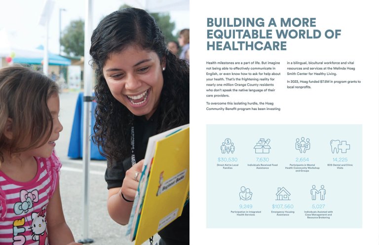 Hoag Community Benefit Report 2023 Building a More Equitable World of Healthcare