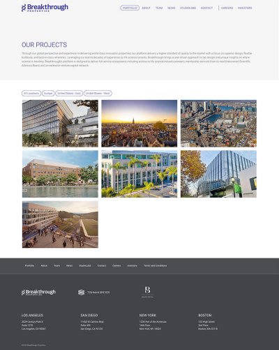 Breakthrough Properties portfolio page